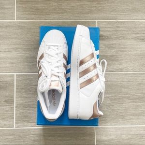 Adidas Superstar White and Rose Gold